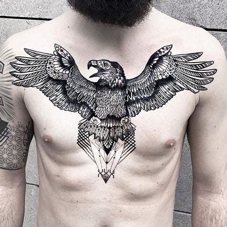 Soaring Eagle Chest Tattoo