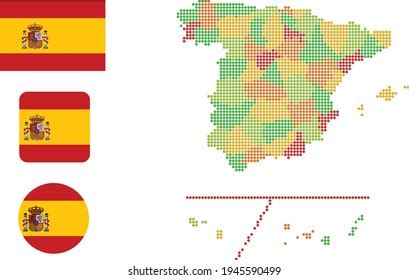 Flag Map Map Flag Spanish Stock Vector (Royalty Free) 1945590505 | Shutterstock