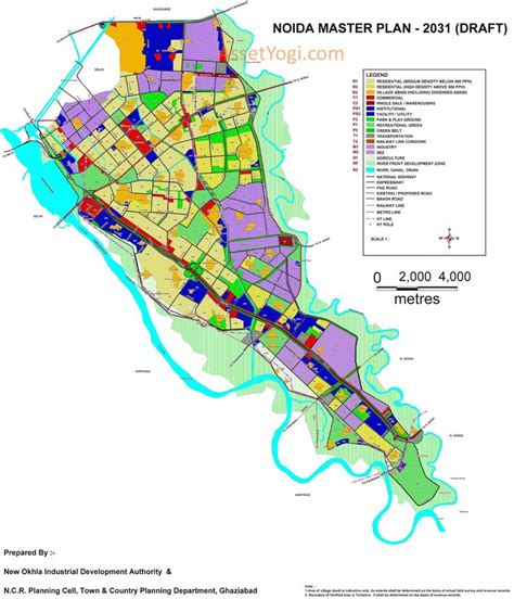 Noida Master Plan 2031, 2021 - Map, Summary & Free Download! | Master plan, How to plan, Map