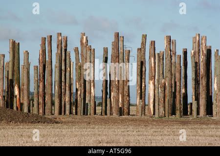 Woodhenge reconstruction at Woodbridge North Newnton Britain located in Stonehenge World ...