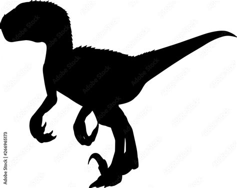 Velociraptor 10 isolated vector silhouette Stock Vector | Adobe Stock