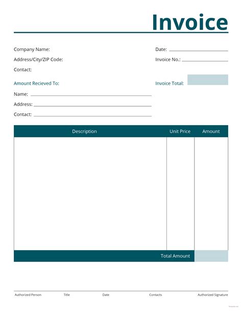 Free Blank Commercial Invoice Template in Adobe Photoshop, Illustrator, PDF | Template.net