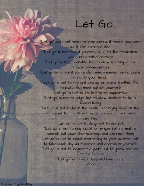 Guidelines To Letting Go | Shattered Together Therapy, health and fitness