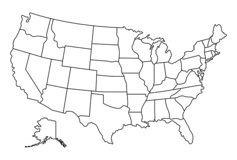 Us Map With Outline Of States - Show Me The United States Of America Map