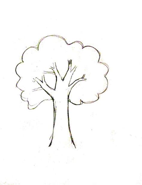 How To Draw A Tree - Happy Family Art | Tree drawings pencil, Tree drawing simple, Tree drawing