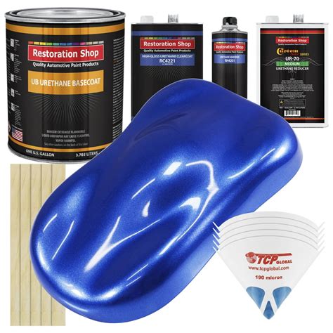 Cobalt Blue Metallic Gallon URETHANE BASECOAT CLEARCOAT Car Auto Paint Kit - Walmart.com ...