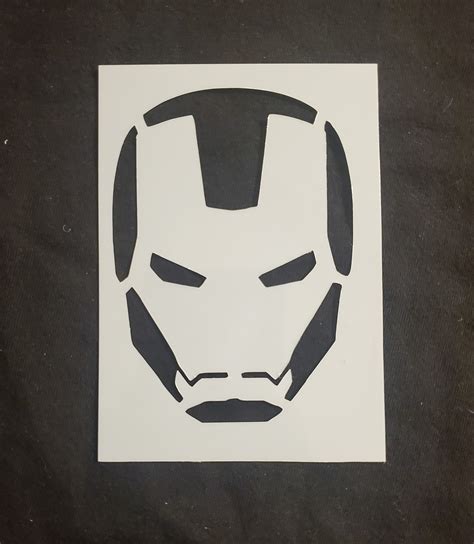 Iron Man Face Stencil