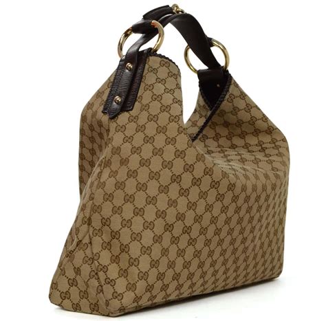 Gucci Monogram Canvas Hobo Bag | semashow.com