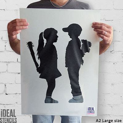 Banksy Flower Thrower STENCIL, HUGE Life size Wall ART Stencil, Banksy replica Painting Stencil ...