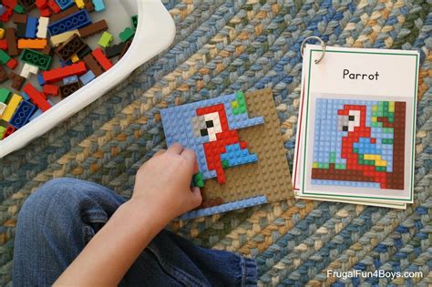 LEGO Animal Mosaic Building Cards - Frugal Fun For Boys and Girls