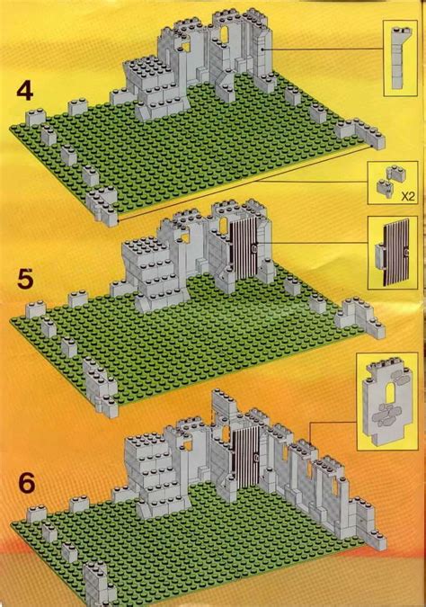 the instructions for how to build a lego castle