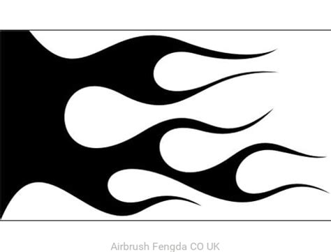 Airbrush mylar stencil - Flame C117