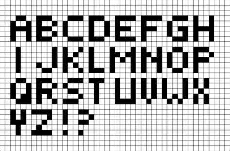 a cross stitch pattern with the letters in black and white