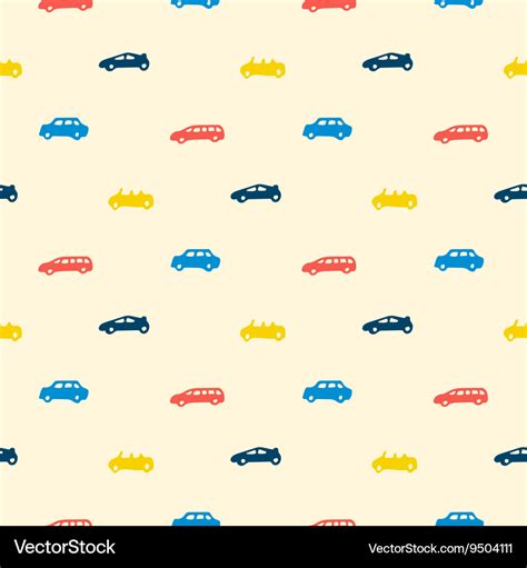 Car toy color seamless pattern background Vector Image