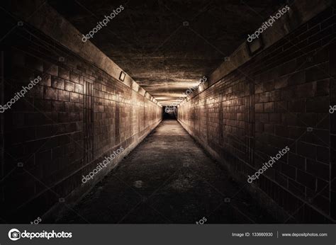 Empty underground tunnel at night — Stock Photo © marchello74 #133660930