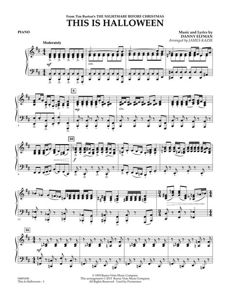 How to play this is halloween on piano sheet music | ann's blog