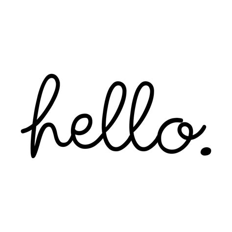 Hello.- 11" x 5" - Cute Decorative Front Door Vinyl Decal Sticker Art ...