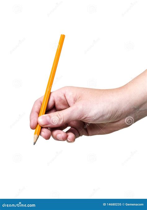 Hand Holding A Pencil Royalty Free Stock Photo - Image: 14680235