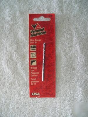 Vermont american wire gauge drill bit #40 11840