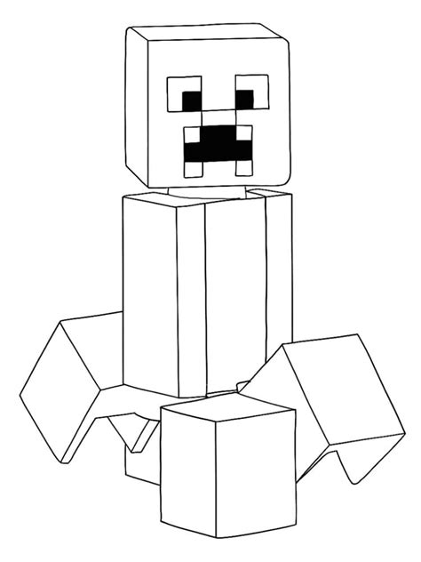 Cute Minecraft Creeper Coloring Page - Free Printable Coloring Pages ...