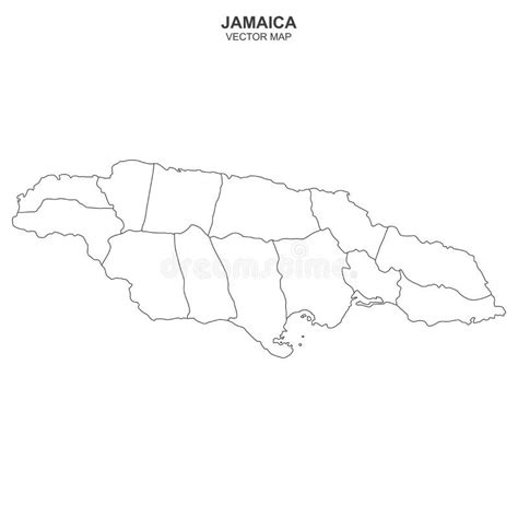 Mapa Político De Jamaica Aislado De Fondo Blanco Ilustración del Vector - Ilustración de carta ...