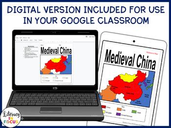 Medieval China Map Lesson & Assessment (Digital and PDF Versions)