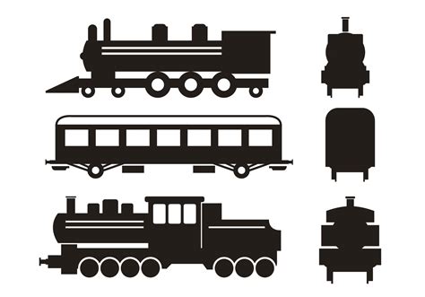 Train Silhouette Vector Art, Icons, and Graphics for Free Download