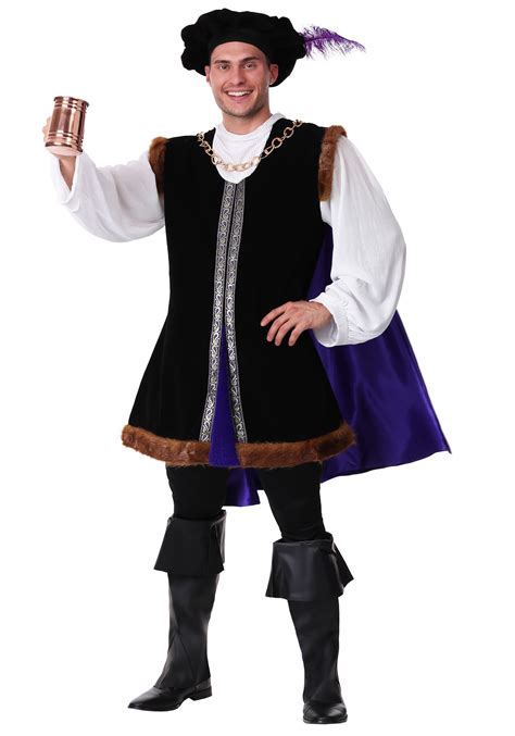 Plus Size Noble Renaissance Man Costume 2X 3X 4X