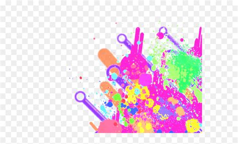 Neon Paint Splatter Png, Transparent Png - vhv