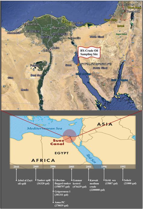 Suez Canal On A World Map