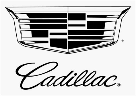 Cadillac Logo Vector Black Outline Transparent Free - Cadillac Logo Jpg, HD Png Download - kindpng