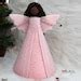 8'' African American Angel Tree Topper, White Christmas Angel, Felt Angel Doll, Angel Tree ...