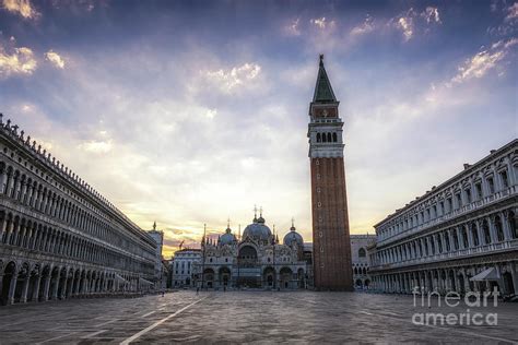 San Marco Plaza at Sunrise Photograph by Aaron Choi - Pixels