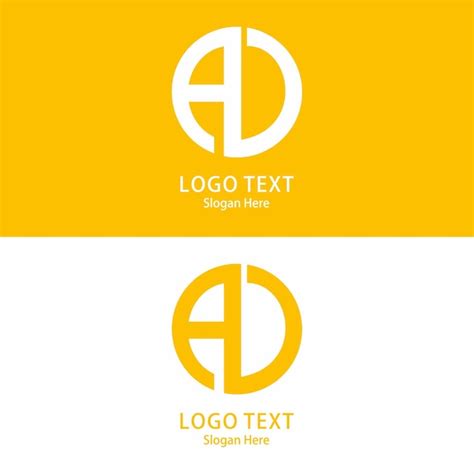 Premium Vector | Ad letter logo design vector