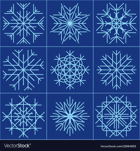 Winter backgrounds set with snowflakes Abstract - Stock Image - Everypixel