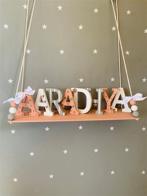 Wooden Nursery Letters - Etsy