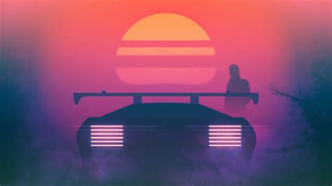 Retrowave Synthwave Evening Ride 4k Wallpaper,HD Artist Wallpapers,4k ...