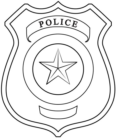 Police Badge Printable Template | Free Printable Papercraft Templates