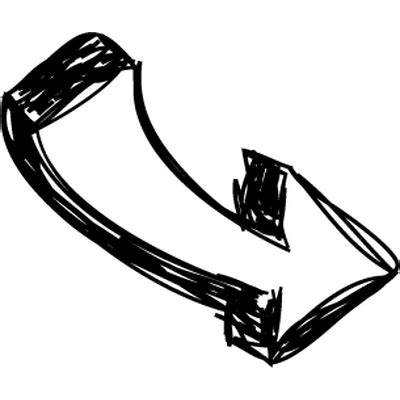 Arrow Black Drawing Bottom Right transparent PNG - StickPNG