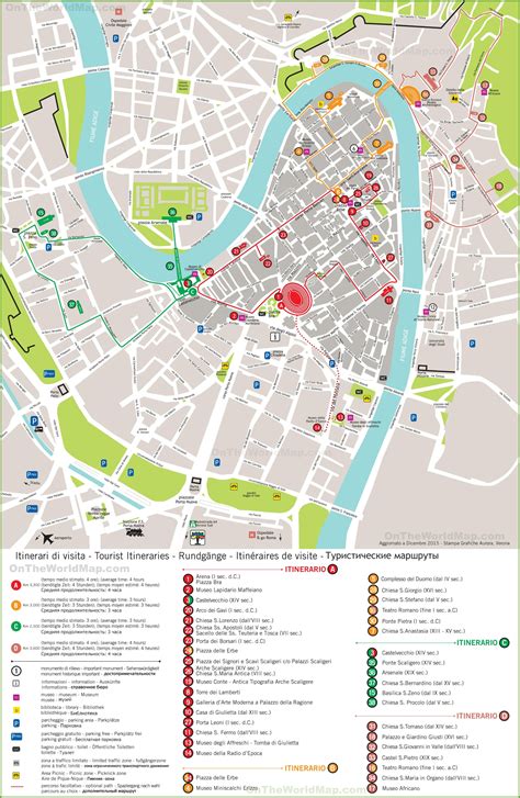 Verona tourist attractions map