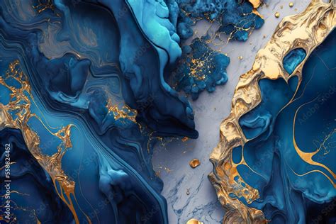 Aggregate 60+ blue and gold marble wallpaper best - in.cdgdbentre