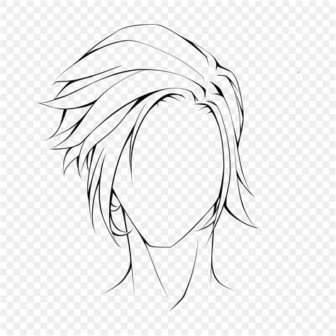 Anime Male Hairstyles, Anime Drawing, Hair Drawing, Hairstyle Drawing PNG Transparent Clipart ...