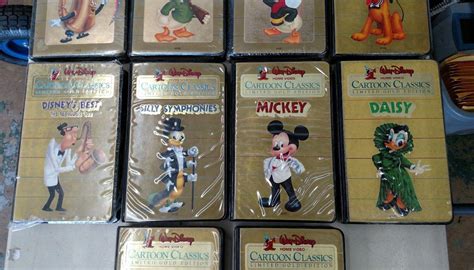 WALT DISNEY CARTOON CLASSICS GOLD EDITION VHS SEALED TAPE LOT BIG BOX ...