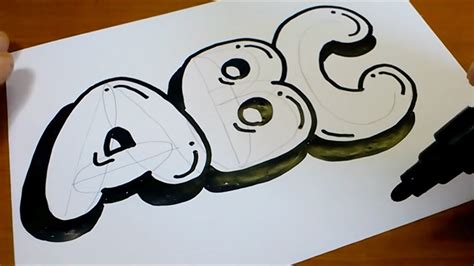 How To Draw 3d Letters Graffiti