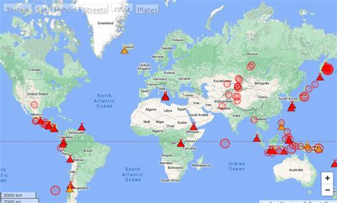 Earthquake And Volcano Map | Images and Photos finder