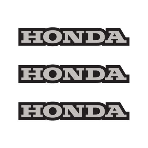 Printed vinyl Honda Logo Grey Black | Stickers Factory