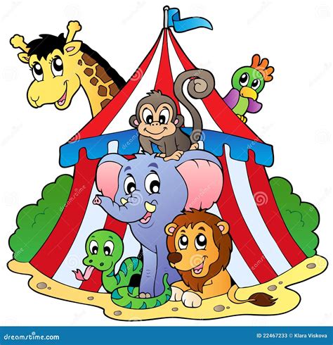 Various Animals in Circus Tent Stock Vector - Illustration of festival, design: 22467233