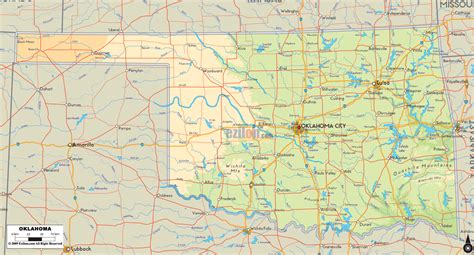 Oklahoma Texas Panhandle Map