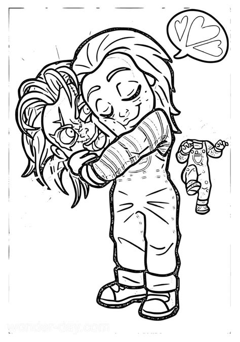 34+ chucky and tiffany coloring pages - GaytiGladwyn