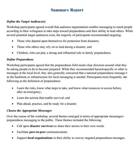 FREE 16+ Sample Summary Reports in PDF | MS Word | Apple Pages | Google Docs